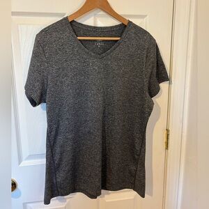 Woman’s Icyzone Grey Athletic Workout/Yoga Shirt Size XL